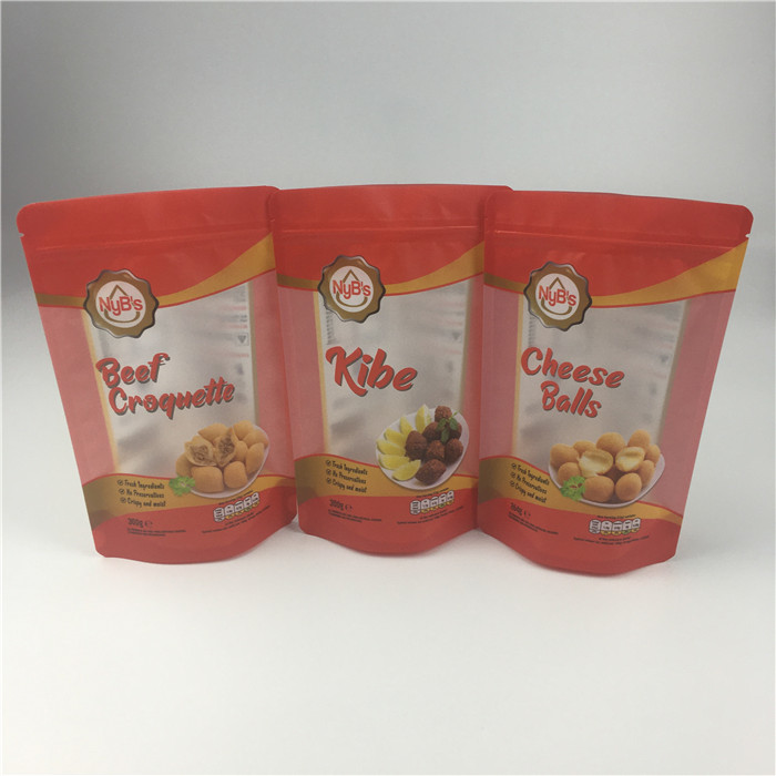 फ्रॉस्टेड विंडो 120 माइक्रोन VMPET एल्यूमीनियम पन्नी ज़िपलॉक बैग CMYK