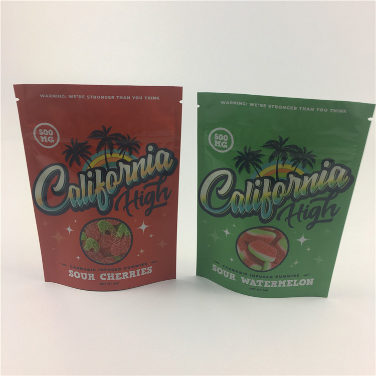 सीबीडी के लिए कुकीज़ 3.5 जी वीएमपीईटी 100 माइक्रोन वीड स्टैंड अप पाउच