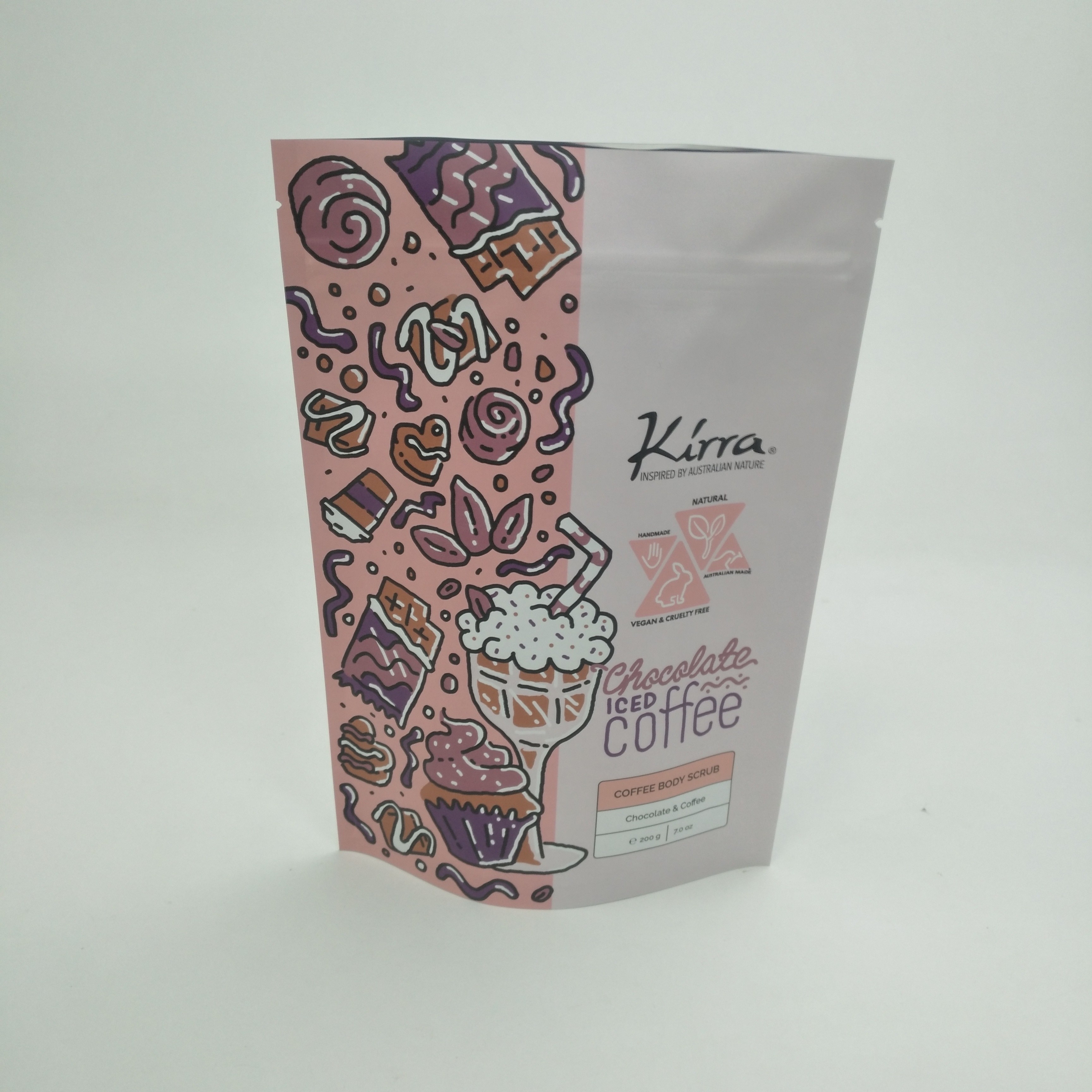 बोलसा मैट फिल्म MOPP VMPET Resealable बीन्स Doypack के लिए थैली खड़े हो जाओ