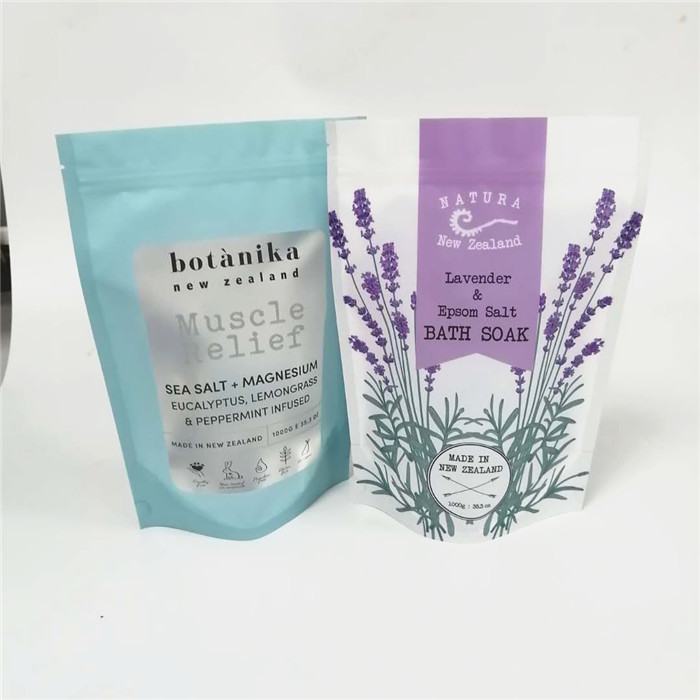 महासागर समुद्री नमक प्लास्टिक पाउच पैकेजिंग स्व स्थायी रहने योग्य कस्टम लोगो पैकेजिंग