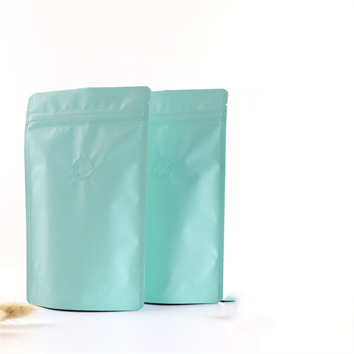 वाल्व के साथ Gravure प्रिंटिंग मैट फिनिश एल्युमिनियम फॉयल जिपर कॉफी बैग