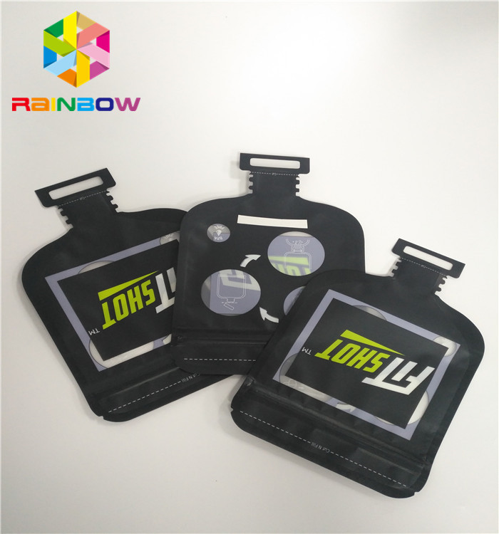 जिपर के साथ कैंडी पैकेजिंग अनियमित आकार कस्टम प्लास्टिक बैग