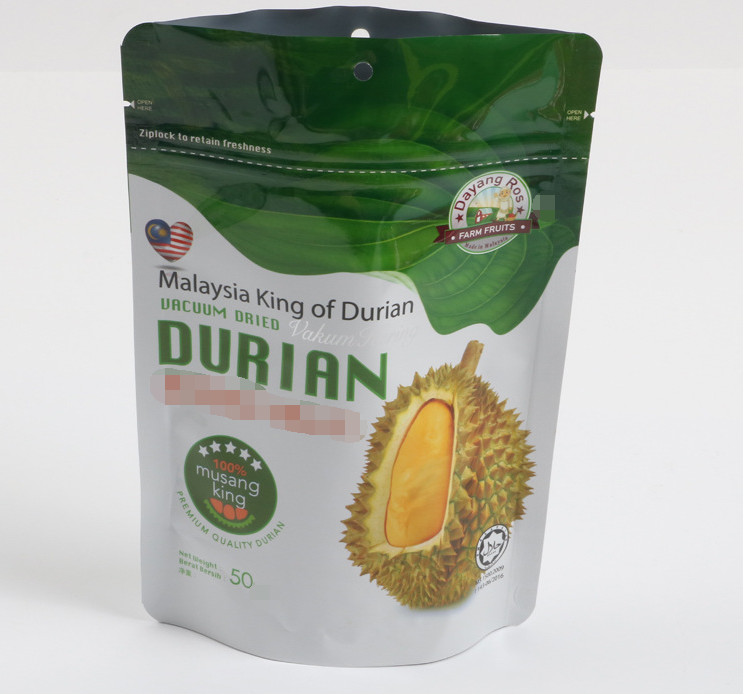 जिपर के साथ Resealable 120 Mic स्टैंड अप फूड पैकेजिंग पाउच