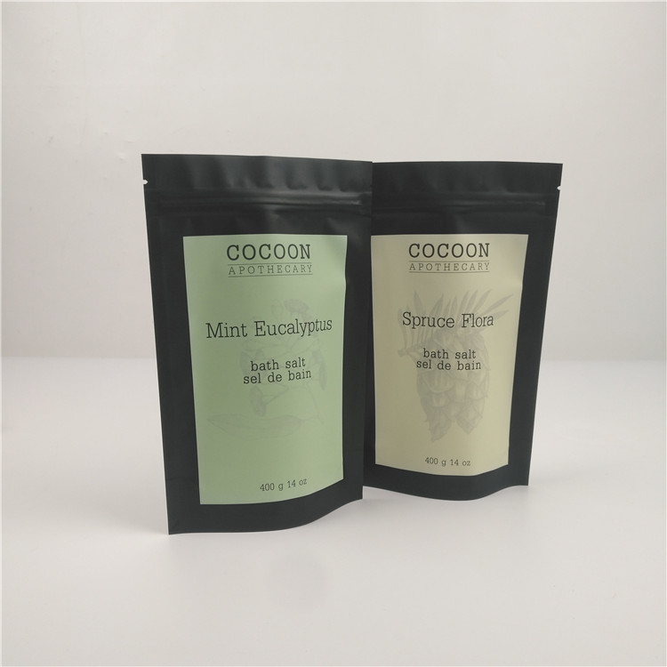 मॉइस्चर प्रूफ 14 ओज जिपर पन्नी रेशेबल पाउच बॉडी स्क्रब के लिए