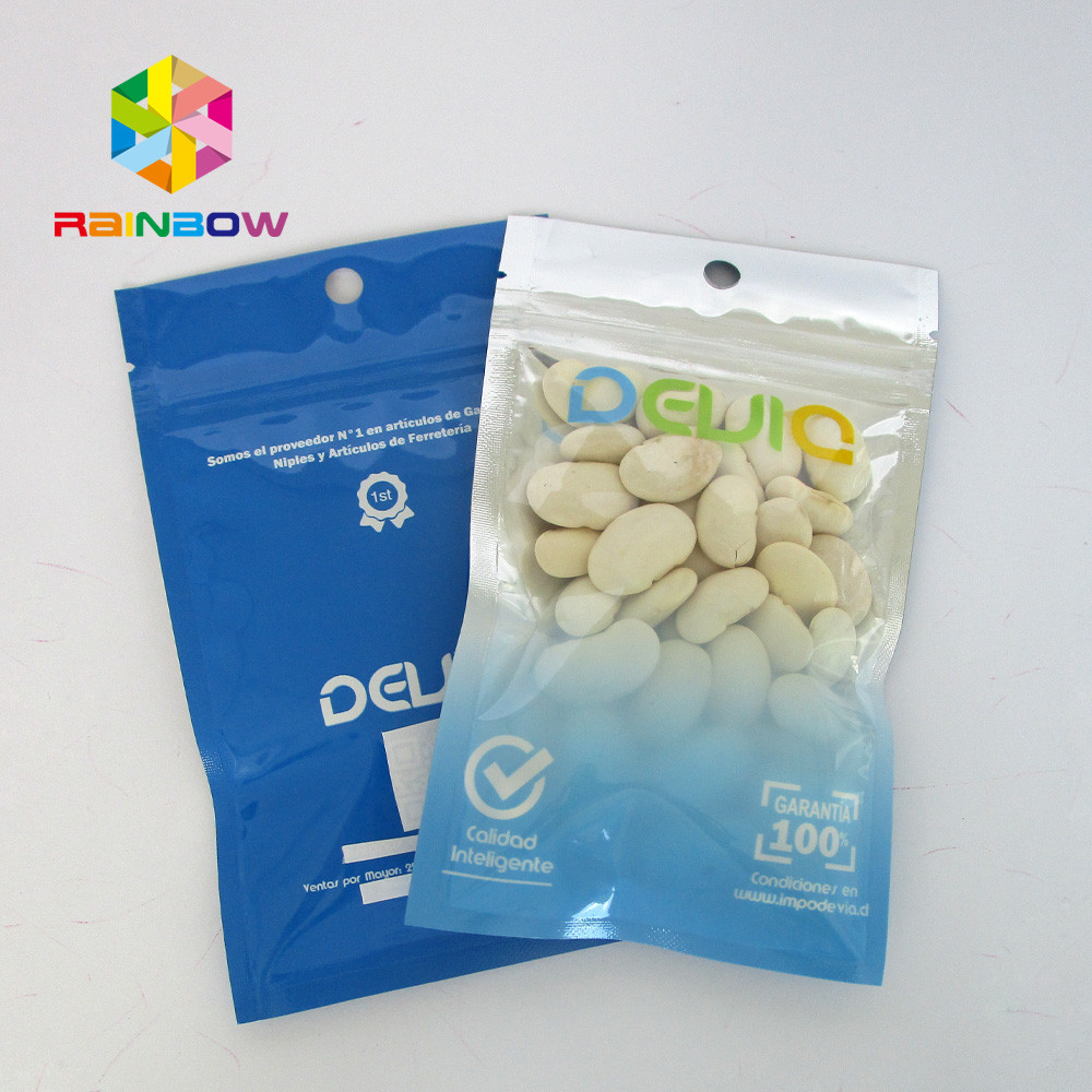 स्पष्ट प्लास्टिक तीन पक्षों हीट सील मुद्रित एल्यूमीनियम पन्नी थैली 120Mic