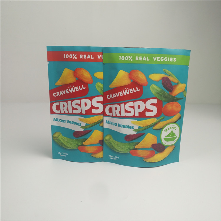 ऑर्गेनिक मिक्स्ड ड्राइड वेजिटेबल्स मैट मायलर एल्युमीनियम स्टैंड अप पाउच 35 जी