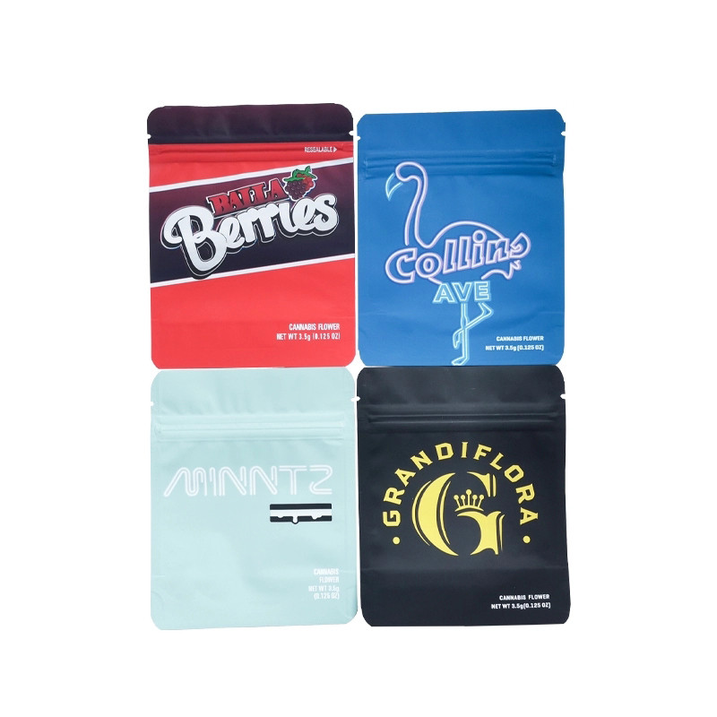 खरपतवार पैकेजिंग खाद्य 3.5 ग्राम Mylar बैग हीट सील सील प्रूफ जिप लॉक बैग हनी पाउच