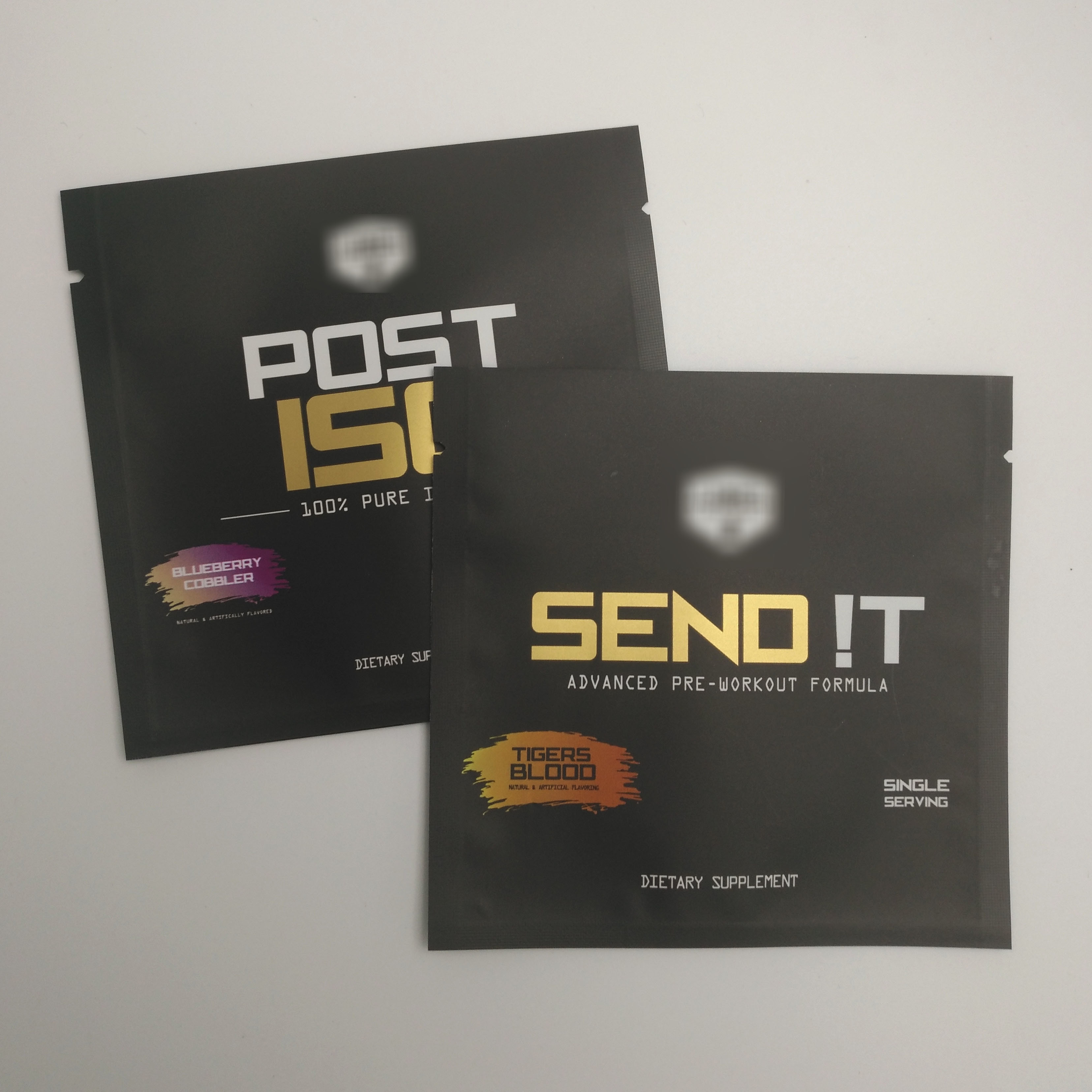 सोना मुद्रित कॉस्मेटिक सील बैग छोटे आकार के टुकड़े एल्यूमीनियम पन्नी प्लास्टिक नाश्ता गर्मी सील तीन साइड सील बैग