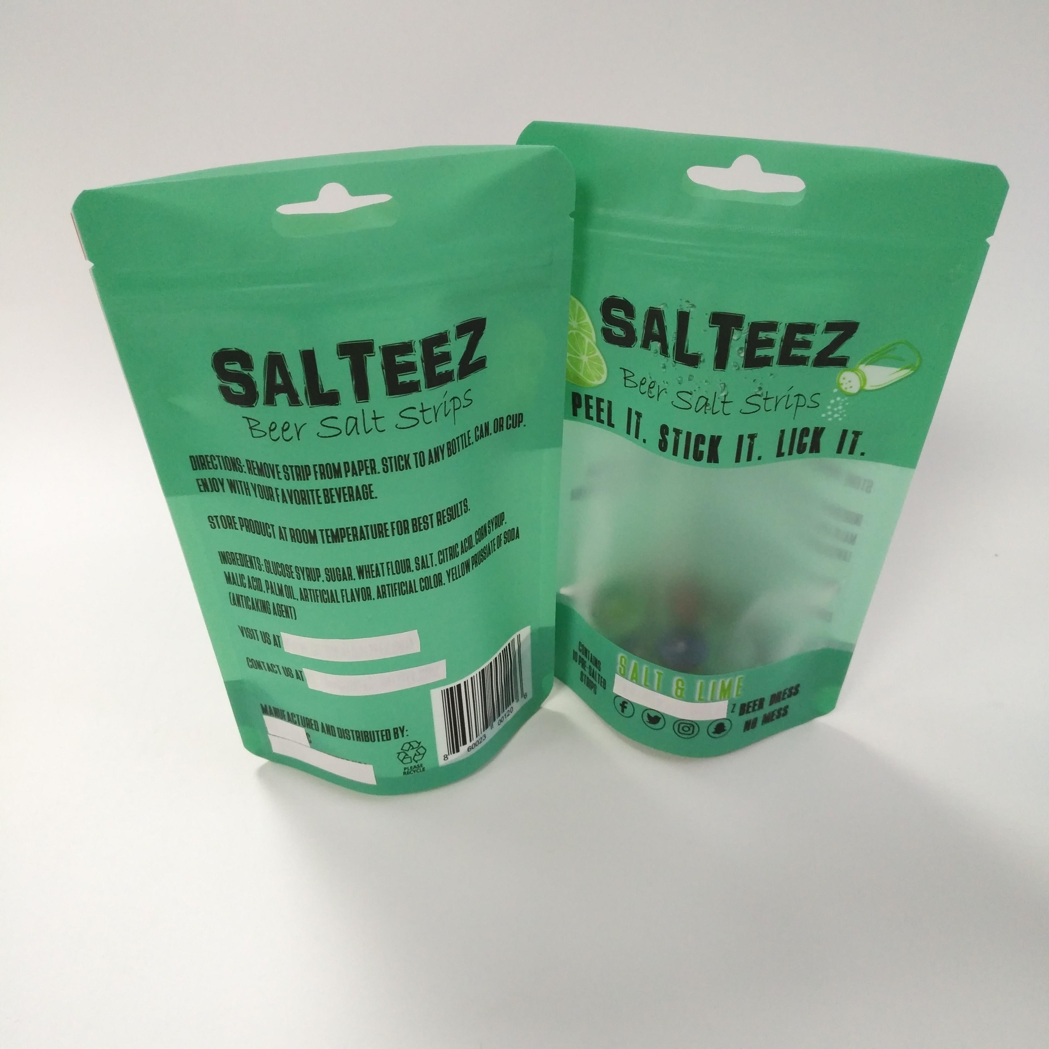 जिपर के साथ विंडो सीएमवाईके 100mic स्टैंड अप जिपर पाउच साफ़ करें