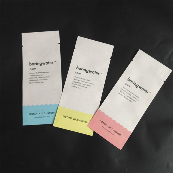 इको फ्रेंड बायोडिग्रेडेबल क्राफ्ट पेपर पीएलए कंपाउंड फूड पाउडर स्पाइस पैकेजिंग बैग थ्री साइड सील पाउच