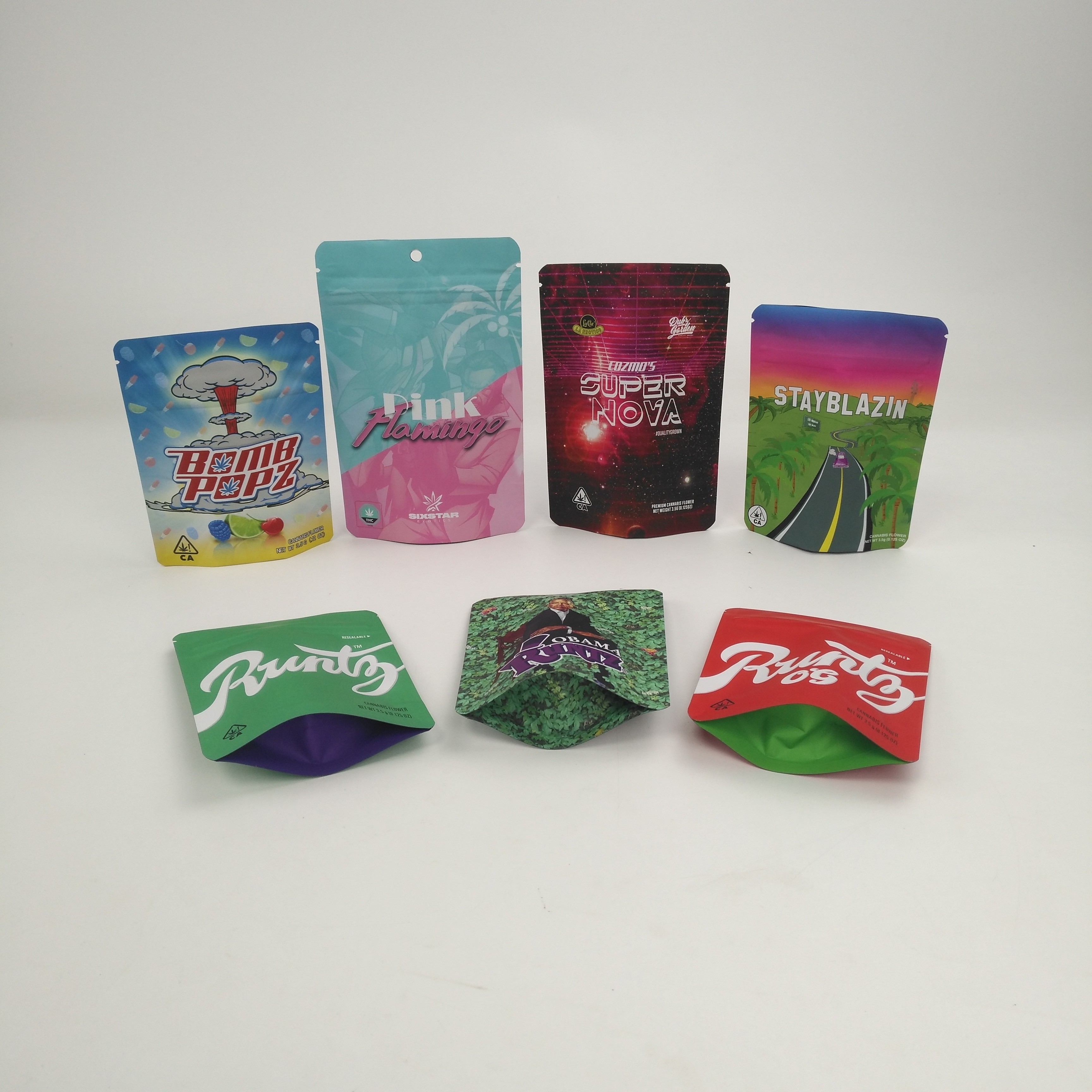 स्वनिर्धारित लोगो 3.5 जी 7 जी 14 जी 28 जी 1 पौंड कुकीज़ कुश हेज हर्ब सीबीडी कैनबिस रंट्ज़ के लिए बैग खड़े हो जाओ