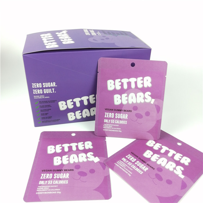 350 ग्राम पेपर गमी सीबीडी कार्डबोर्ड पैकेजिंग बॉक्स सीएमवाईके एम्बॉसमेंट