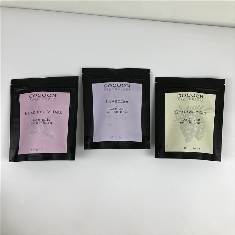 32 ऑउंस बाथ सॉल्ट फ़ॉइल पाउच पैकेजिंग रेसेबल स्टैंड अप बैग / 250 ग्राम कॉफ़ी बॉडी स्क्रब पाउच P