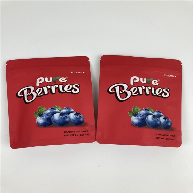BOPP VMPET 1/8oz कैनबिस फ्लावर पैकेजिंग बैग 3.5g Cbd ज़िप लॉक फ़ॉइल पाउच