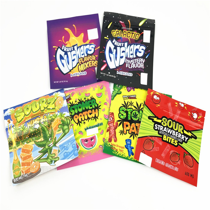 मैट सीएमवाईके 100mic माइलर फोइल पाउच पैकेजिंग वीएमपीईटी सीबीडी पैकेजिंग पाउच