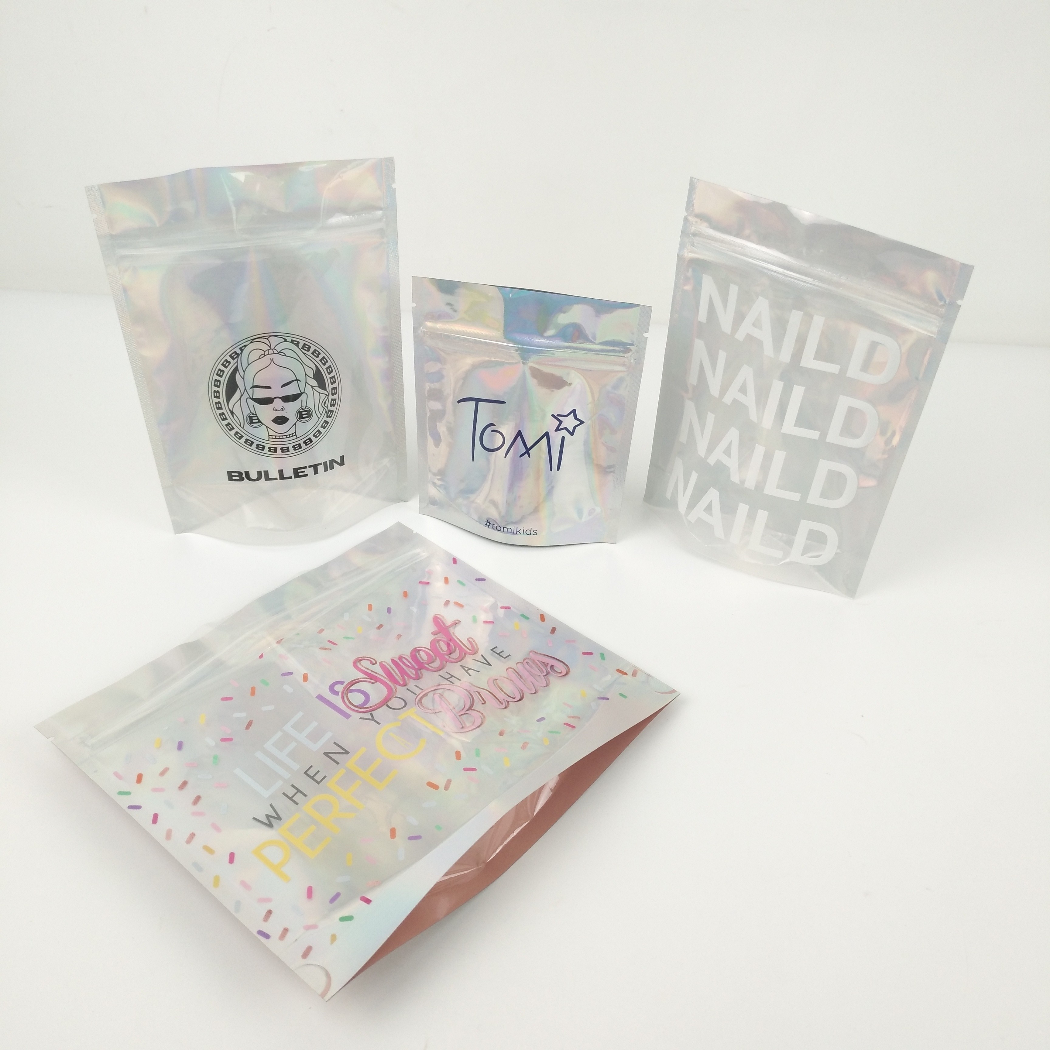 1.2c Mpet CMYK Ziplock प्लास्टिक पैकिंग बैग VMPET Gravure आभूषण प्रसाधन सामग्री के लिए