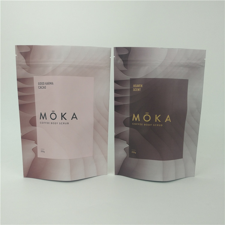 MOPP मेकअप प्लास्टिक पाउच पैकेजिंग VMPET AL सेल्फ स्टैंडिंग 1.2C MPET