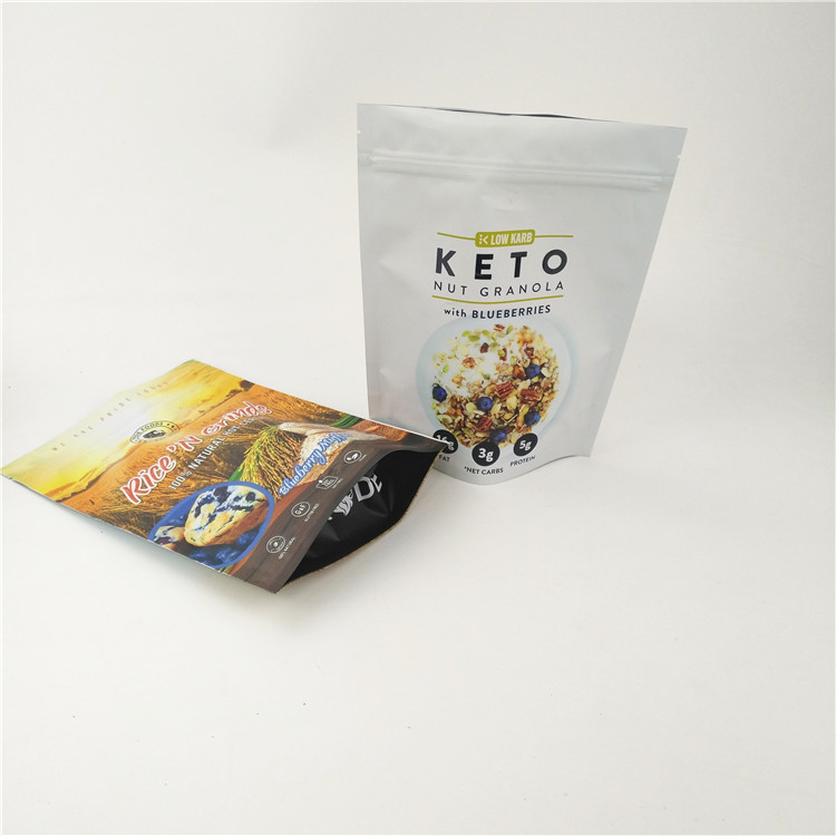 सीएमवाईके सीपीपी रीसेलेबल माइलर बैग फ्रॉस्टेड स्टैंड अप डोयपैक जिपर 120mic एमओपीपी