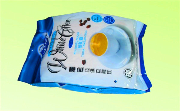 व्हाइट कॉफी पैकेजिंग के लिए साइड गसेट फ़ॉइल स्टैंड अप पाउच 100 माइक्रोन