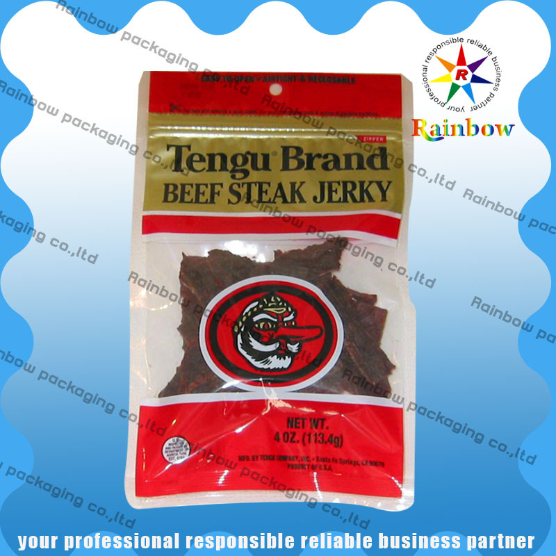 फूड ग्रेड फ़ॉइल बैग पैकेजिंग हीट-सील्ड क्लियर विंडो फुल प्रिंटिंग