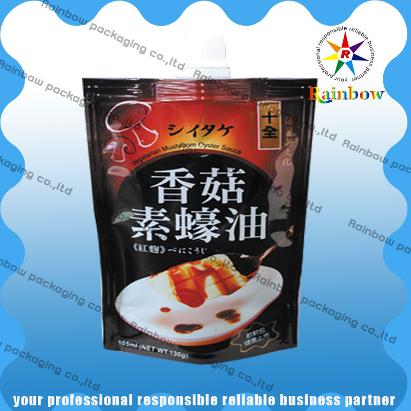 नाश्ते / मसालों के लिए तीन-सील रंगीन मुद्रण स्नैक बैग पैकेजिंग खाद्य ग्रेड प्लास्टिक