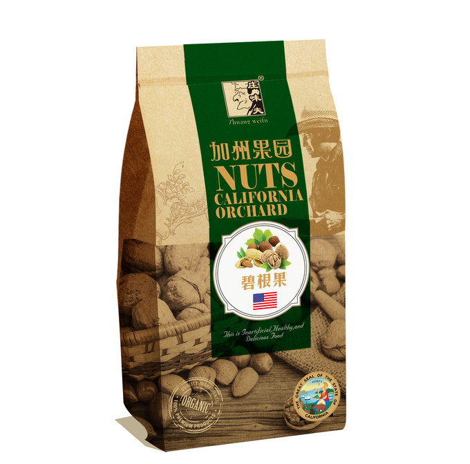 ब्राउन अनुकूलित पेपर बैग, 150 ग्राम स्नैक क्राफ्ट पेपर लॉली बैग