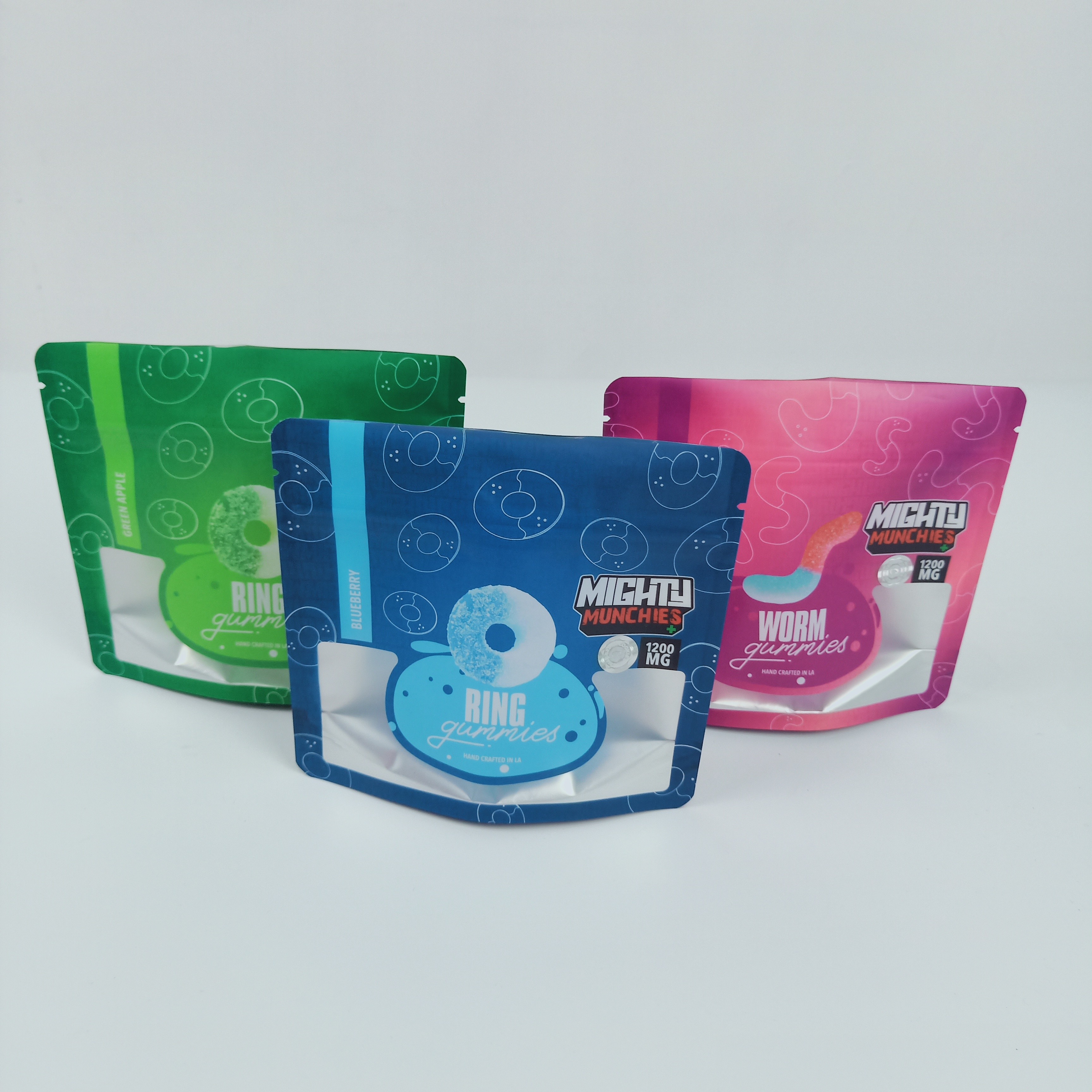 10C ग्रेव्योर स्टैंड अप जिपर बैग डाई कट 3.5g 7g वीड गांजा MOPP 120mic