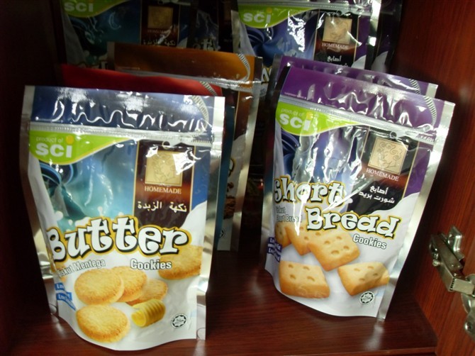 130mic पीईटी / AL / NY / PE स्टैंड अप नीचे कली बैग