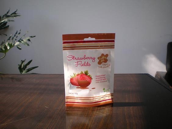 130mic पीईटी / AL / NY / PE स्टैंड अप नीचे कली बैग के साथ Gravure ट्रैप मुद्रित