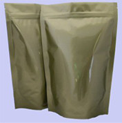 जिपलॉक के साथ कस्टम ग्लॉसी एल्यूमीनियम पन्नी पैकेजिंग गोल्ड स्टैंड यूपी