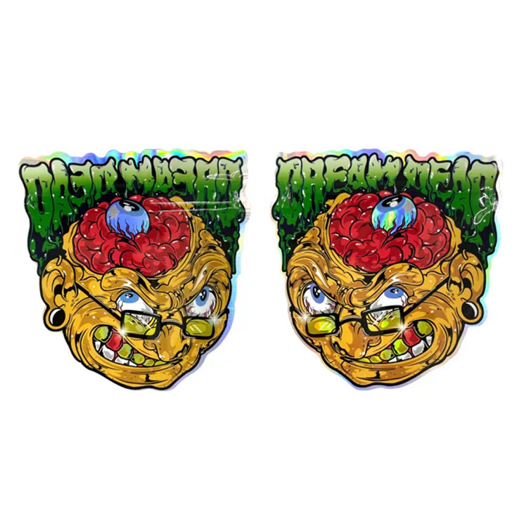 अनियमित Resealable ज़िप लॉक Mylar बैग कैंडी प्लास्टिक पाउच