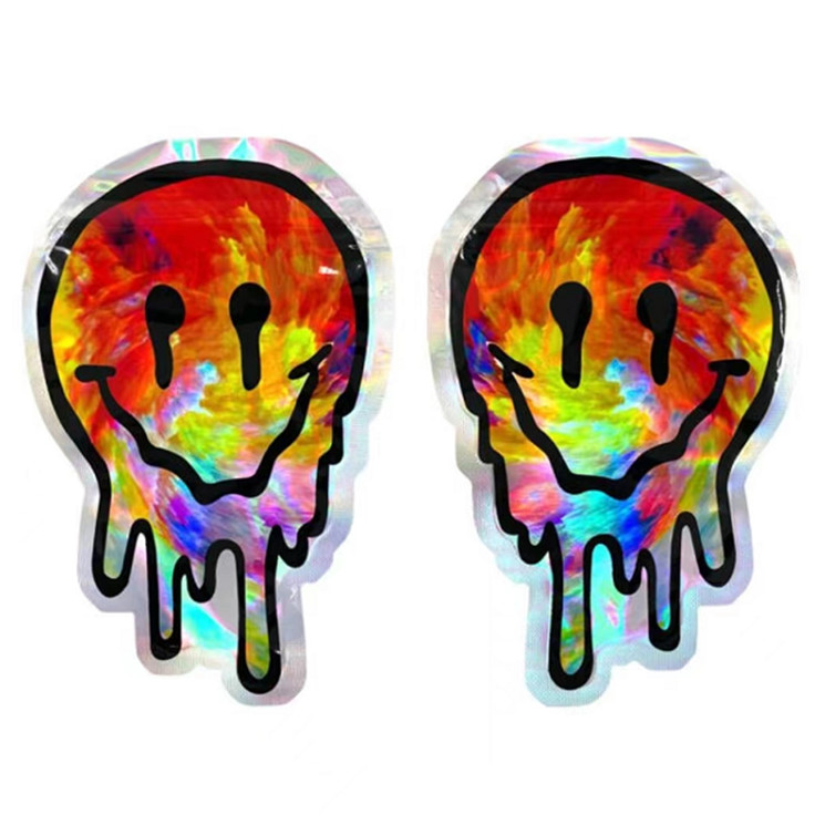 3.5g 7g Resealable Zipper Mylar खाद्य पैकेजिंग कैंडी कुकी के लिए अनियमित आकार: