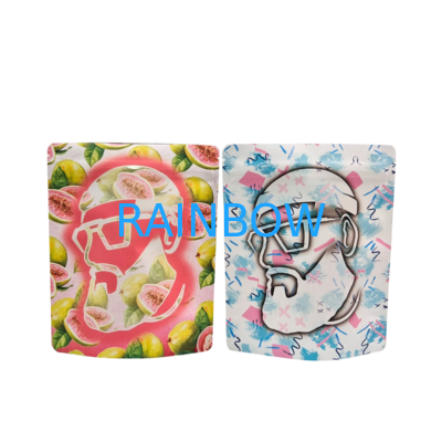 पुनः प्रयोज्य हीट सील 3.5g 1oz Mylar ज़िपर बैग स्टैंड-अप एल्यूमीनियम पन्नी गंध प्रूफ कैली खाद्य भंडारण Mylar बैग कस्टम मुद्रित