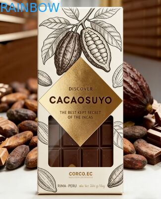 कस्टम बायोडिग्रेडेबल फूड ग्रेड क्राफ्ट पेपर बॉक्स विद क्लियर विंडो फॉर चॉकलेट बार पैकेजिंग